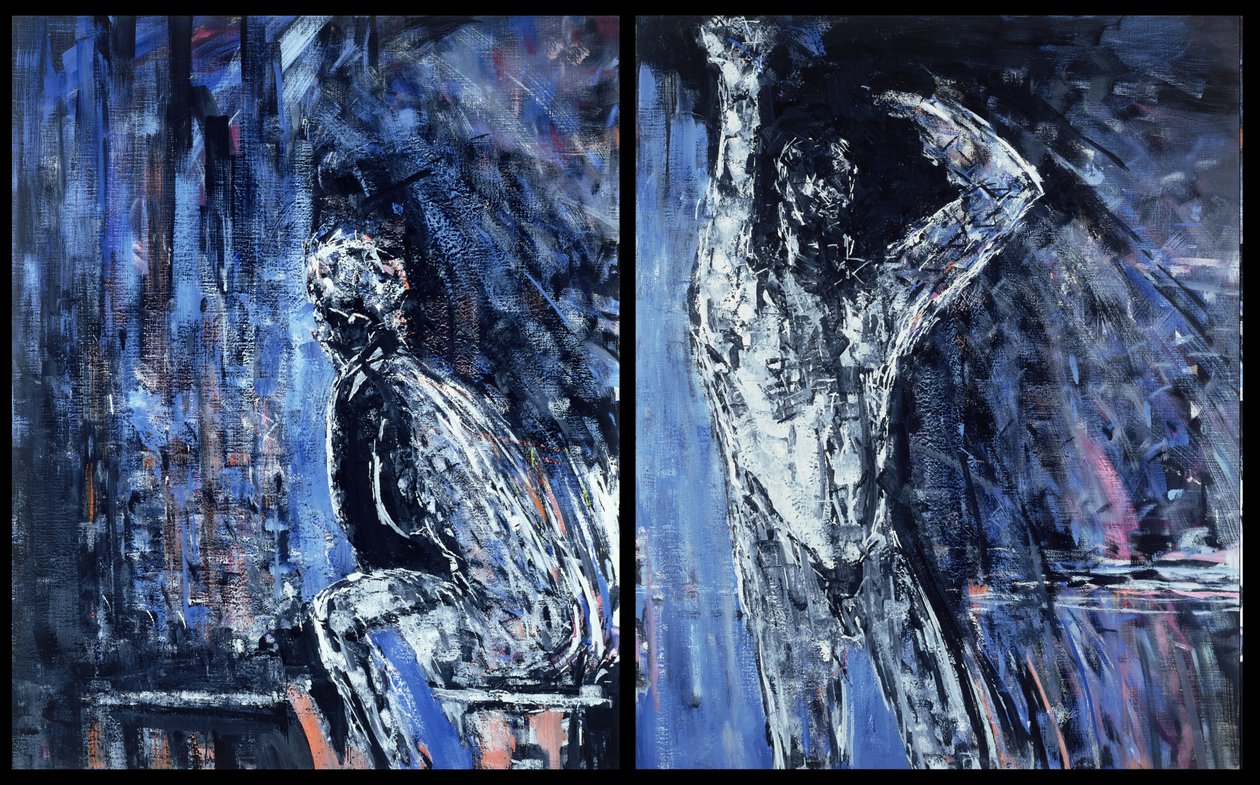 Naken kvinne og naken mann av Stephen Finer