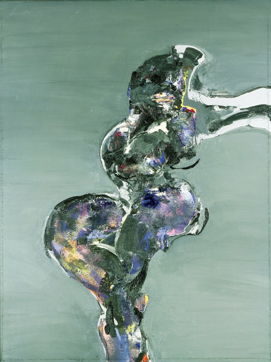 Sittende naken, 1979 av Stephen Finer