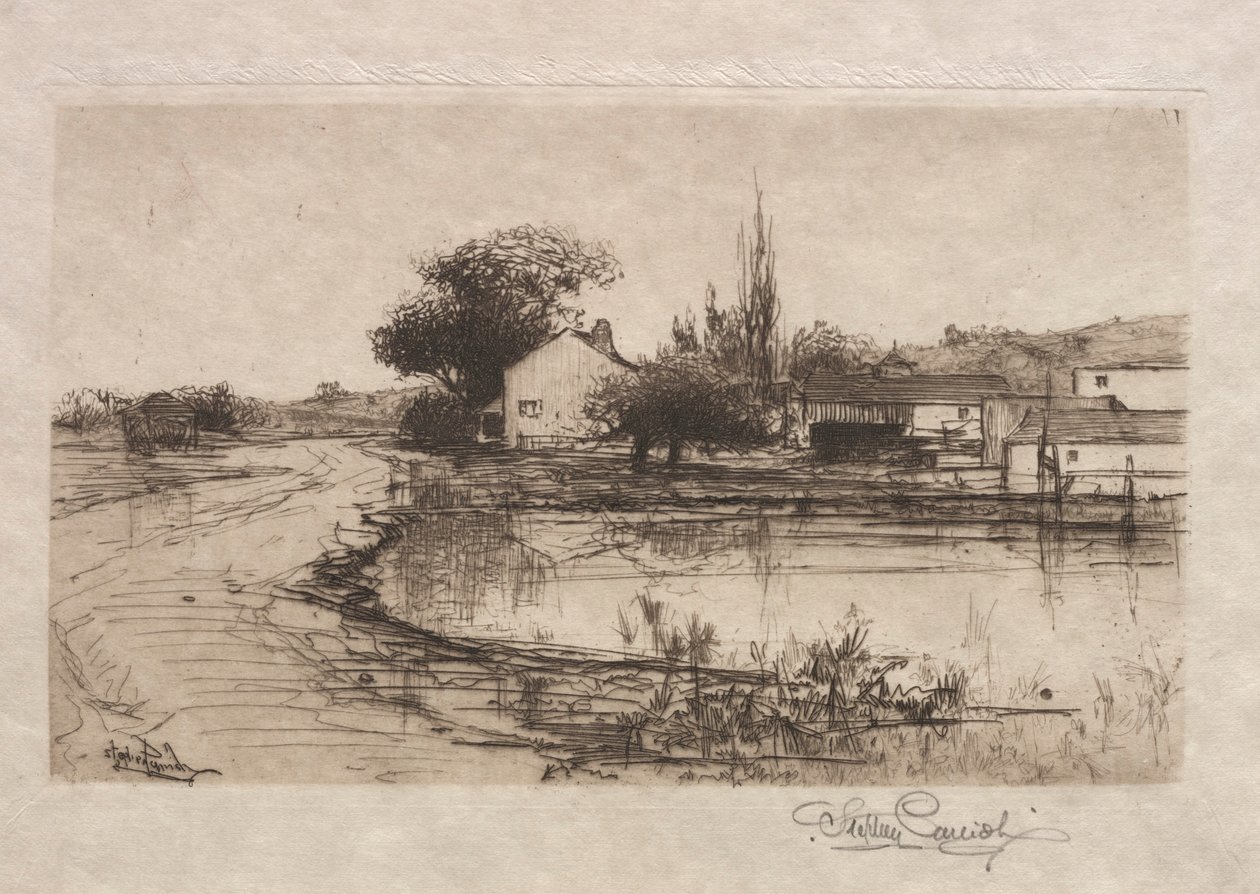 Skisse nær Pittsfield, Mass., 1887-1888. av Stephen Parrish