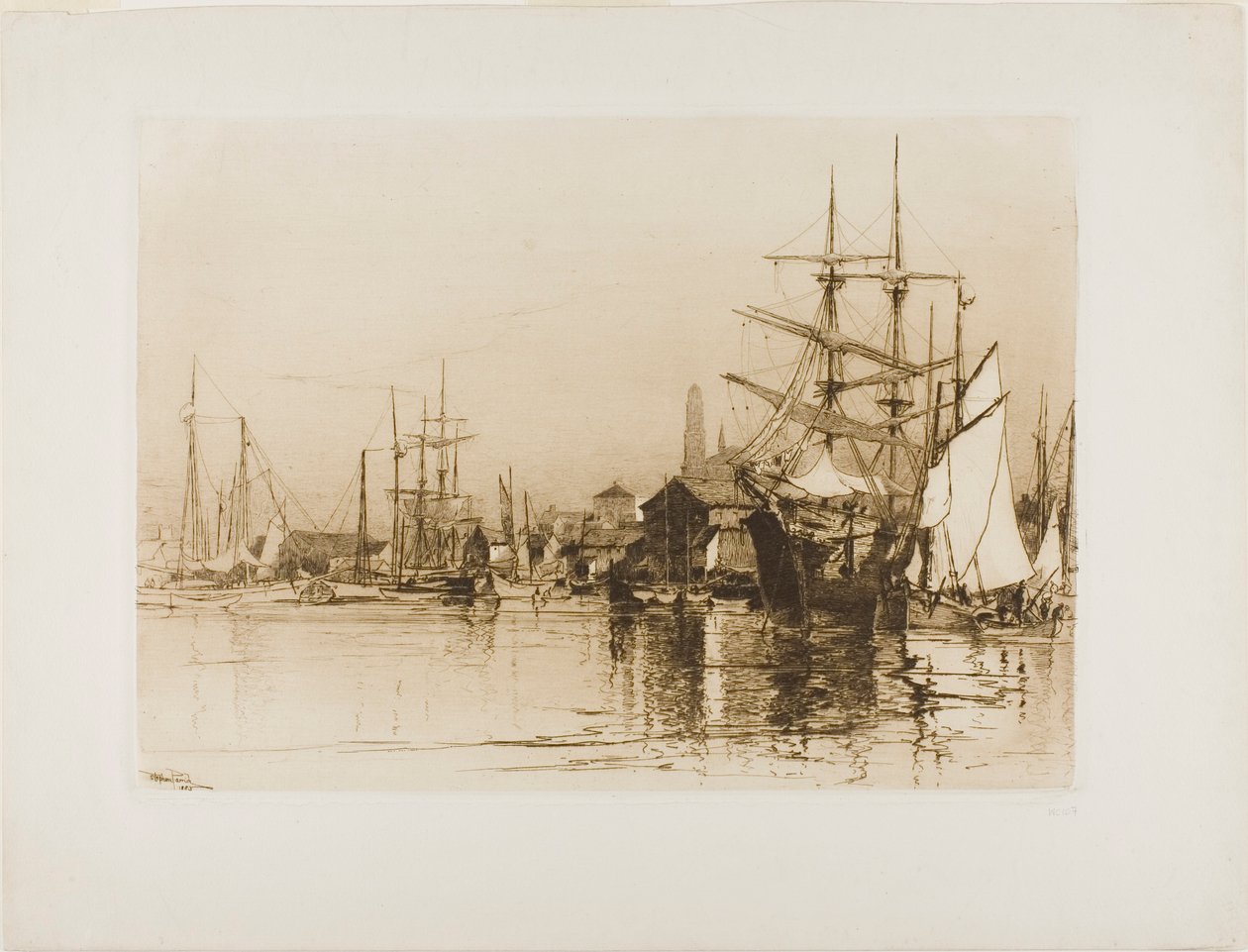 The Inner Harbor, Gloucester av Stephen Parrish