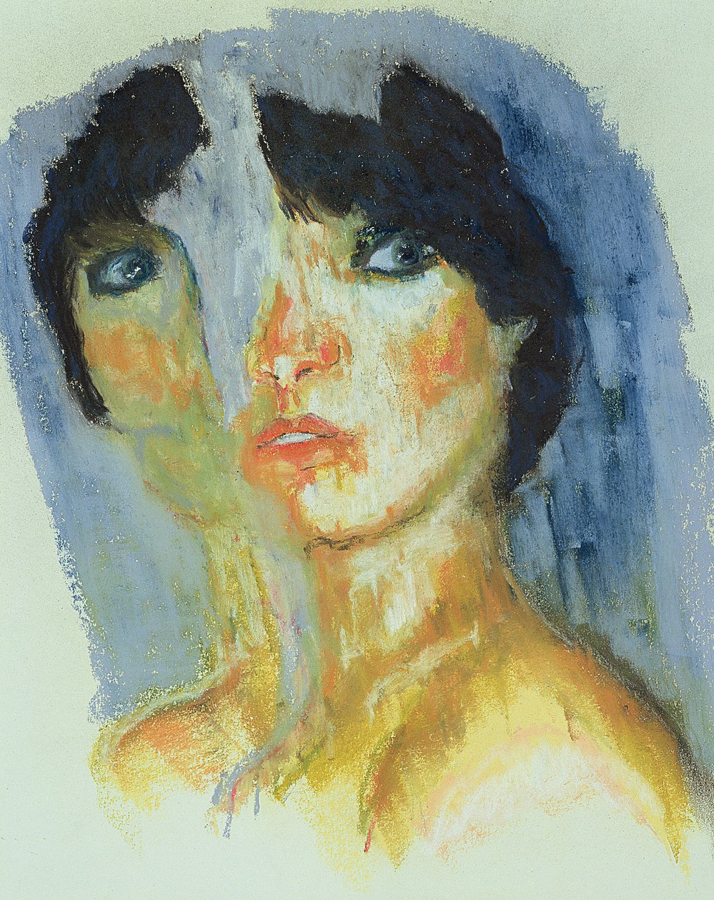 Splitting (pastell og oljepastell på papir) av Stevie Taylor