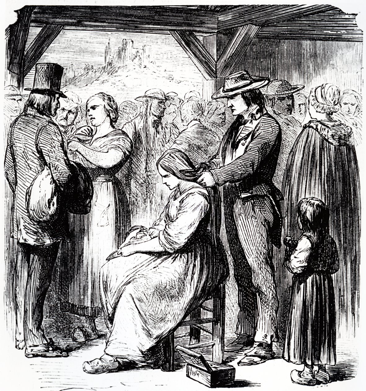 Messe for salg av hår i Auvergne-distriktet, 1862 av Steyert