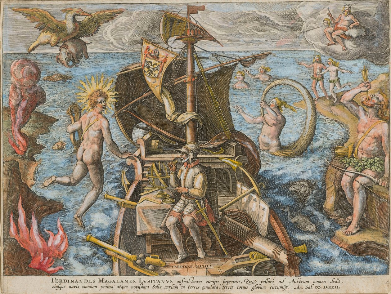 Ferdinand Magellans oppdagelse av det portugisiske Amerika, 1591. av Stradanus