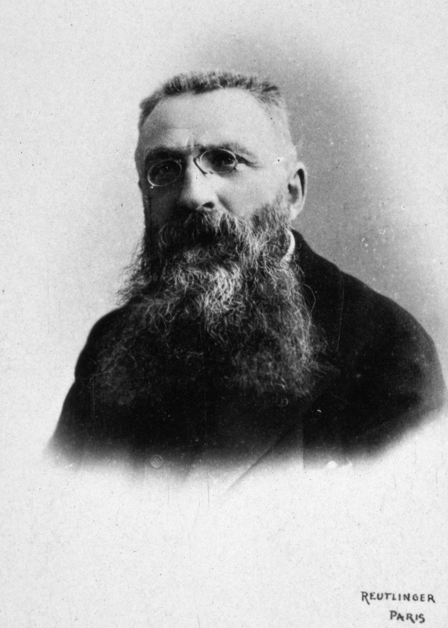 Auguste Rodin, ca. 1885-95 (s/hvitt-bilde) av Studio Reutlinger