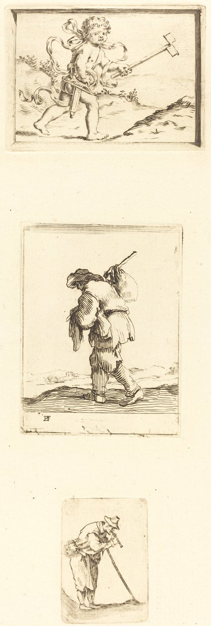 Ark med etsninger av Style of Jacques Callot