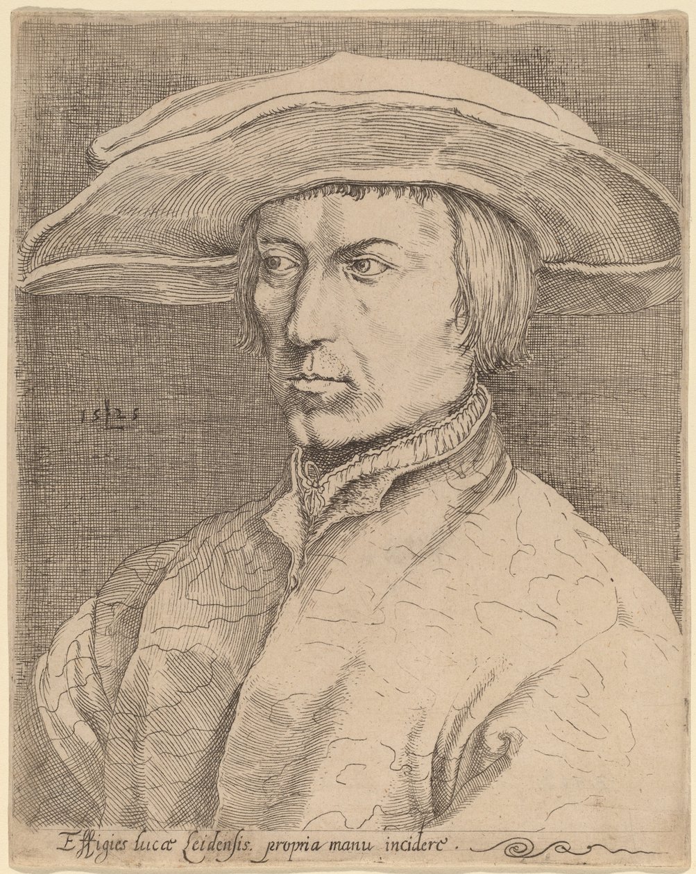 Selvportrett av Style of Lucas van Leyden after Albrecht Dürer