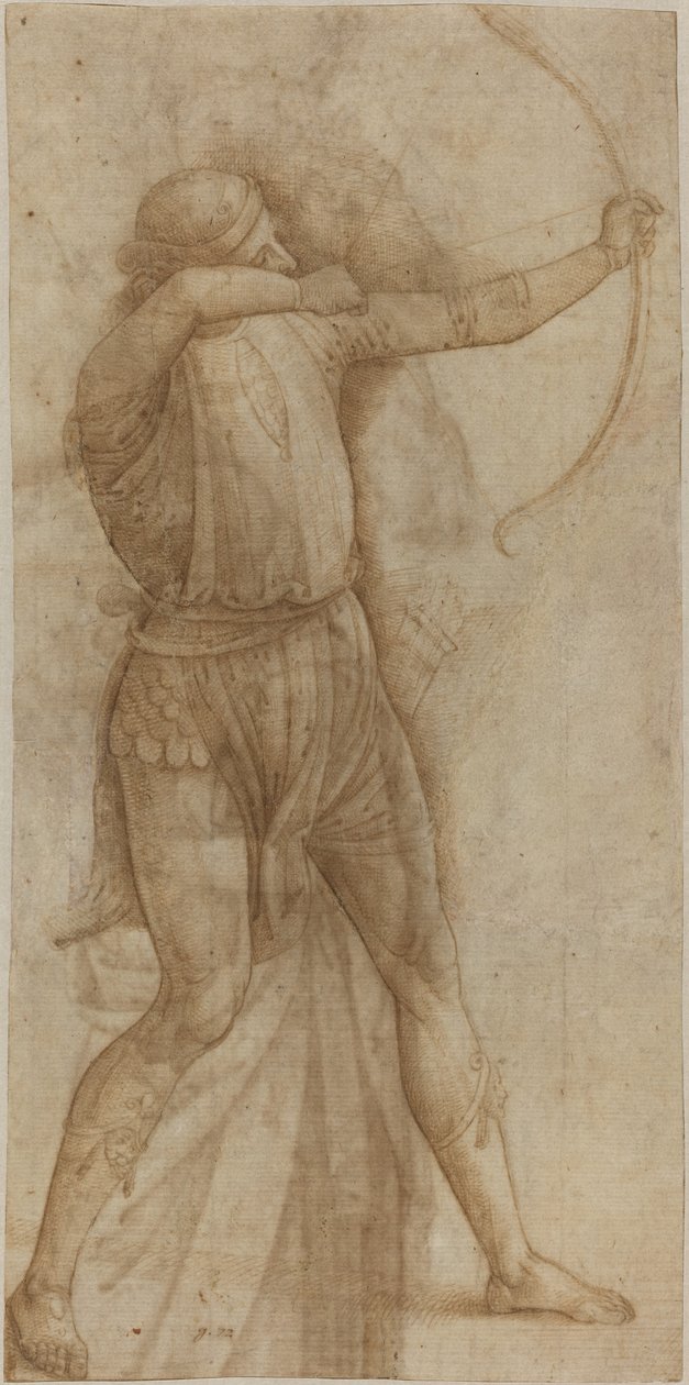 Figur av en bueskytter [recto] av Style of Pietro Perugino