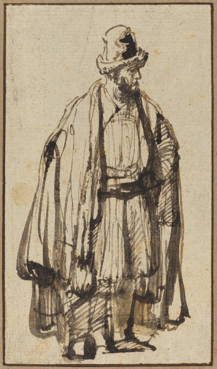 En orientaler av Style of Rembrandt van Rijn