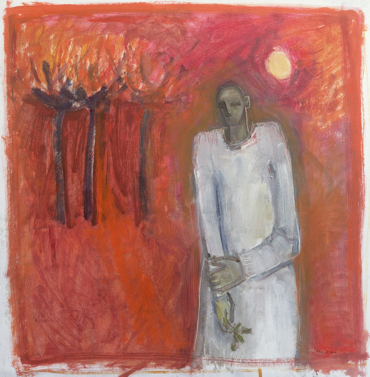 Peace Angel, 2002 (akryl på papir) av Sue Jamieson