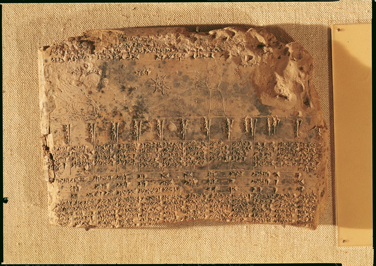 Astrologisk nettbrett, fra Uruk (nå Warka, Irak) av Sumerian