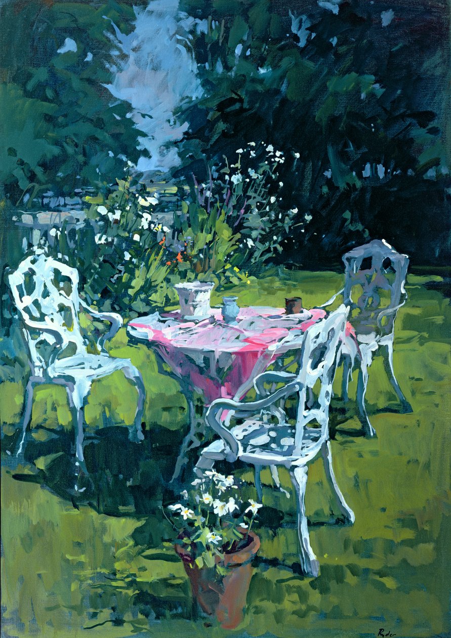 Hvite stoler i Belchester, 1997 av Susan Ryder