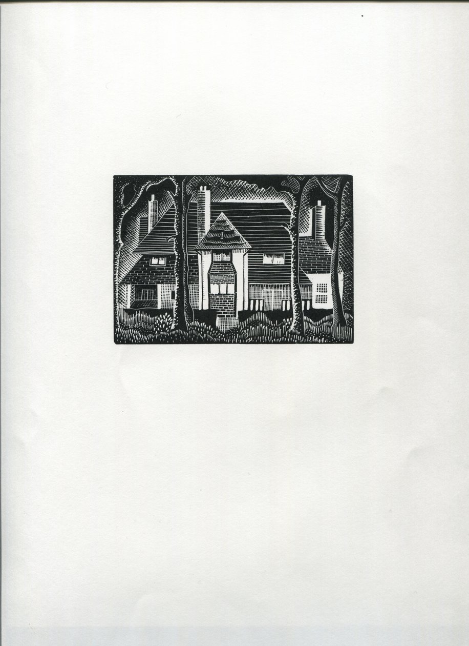 Huset i skogen (tregravering) av Suzanne Cooper