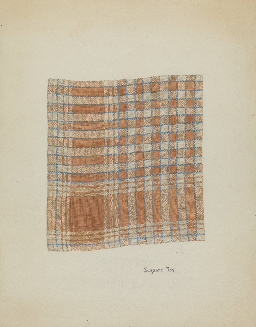 Vevd serviett, ca. 1937. av Suzanne Roy