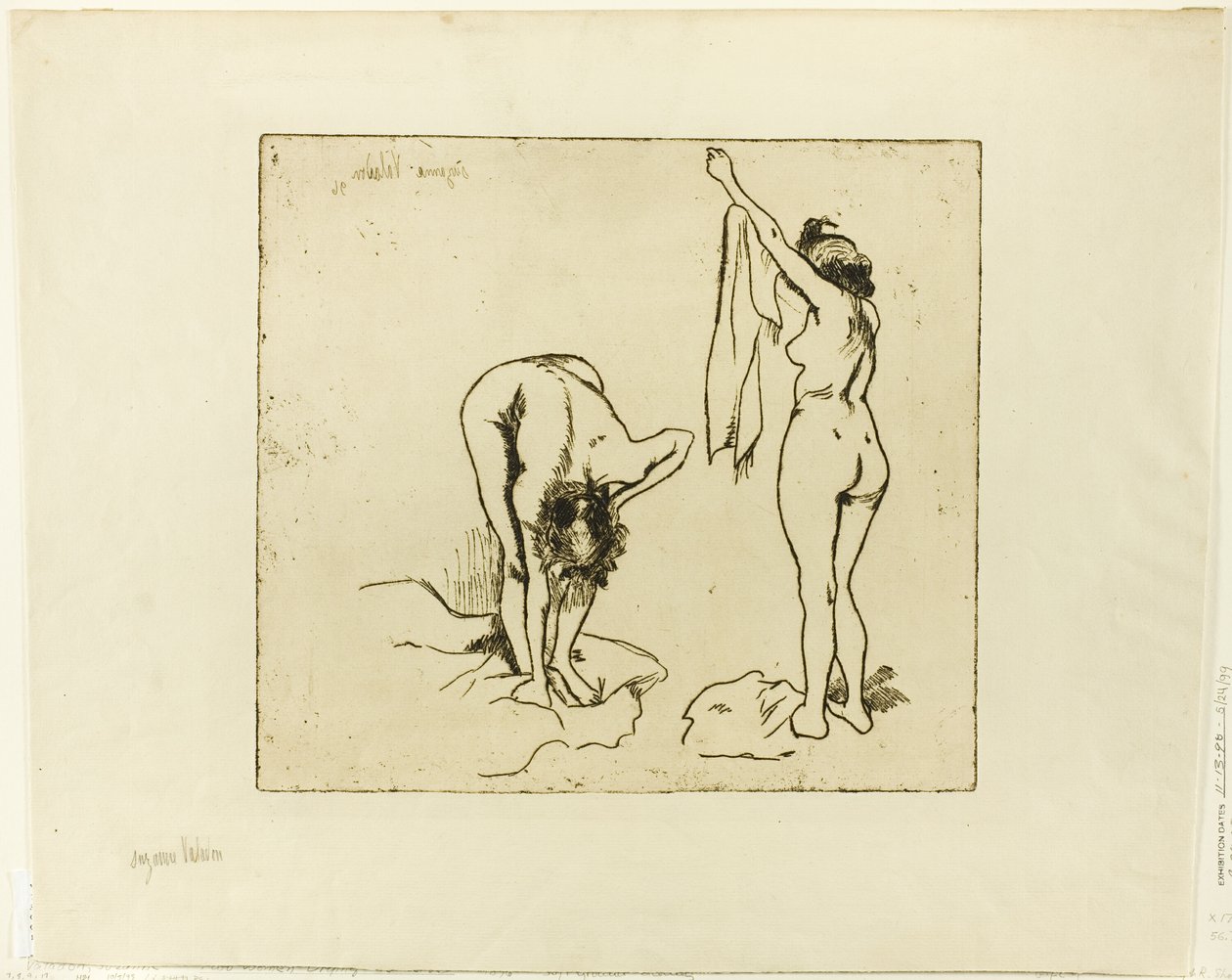 To kvinner som tørker seg av Suzanne Valadon