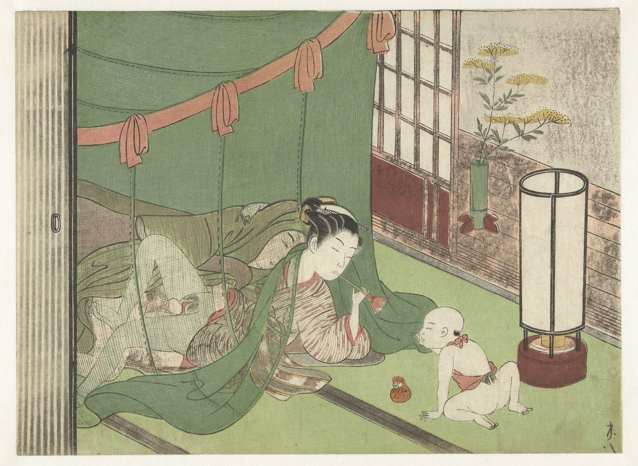 Elsker par og barn av Suzuki Harunobu