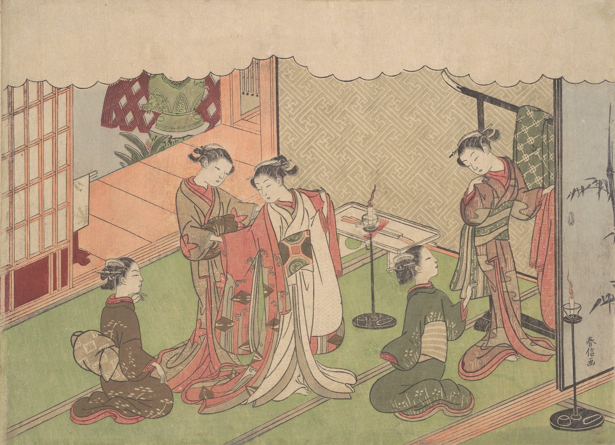Vielsesseremonien, sannsynligvis 1768., sannsynligvis 1768. av Suzuki Harunobu