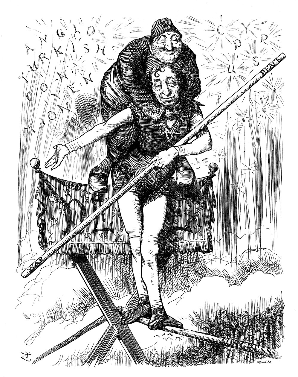 A Blaze of Triumph!, 1878. av Swain