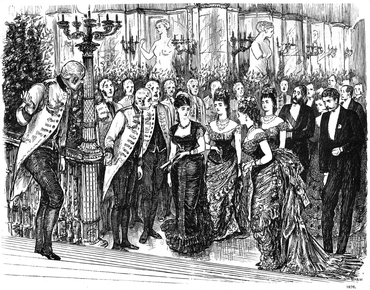 Vanskelig hendelse i det fasjonable livet, 1876 1891 av Swain