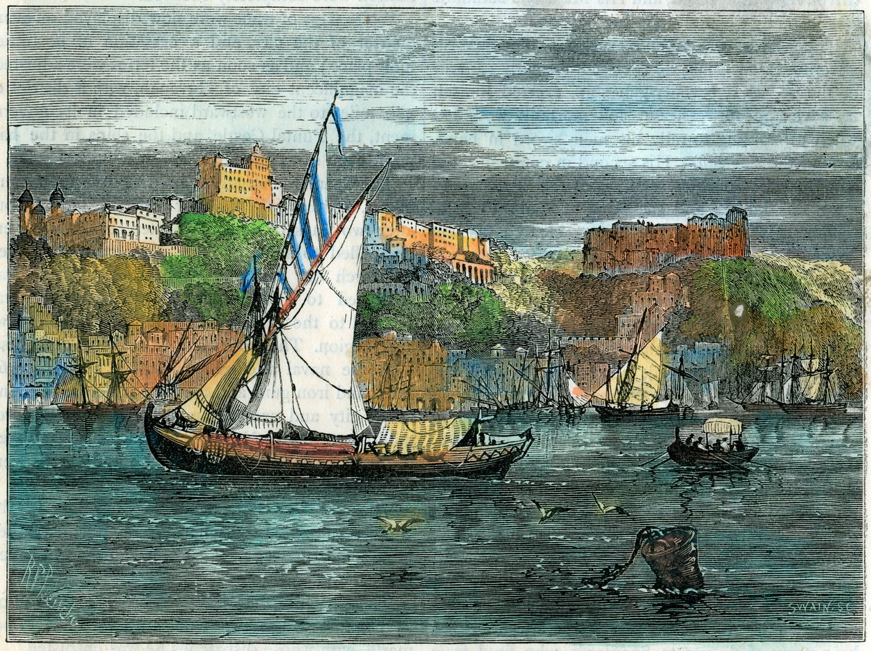 Utsikt over Porto, Portugal, c1880 av Swain
