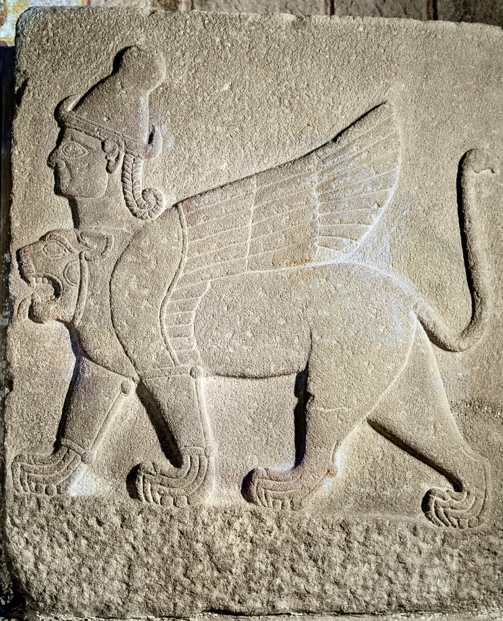 Sfinxen, Karkemish, 11-900-tallet f.Kr av Syrian
