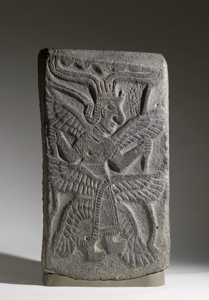 Plate med seksvinget gudinne, fortell Halaf (basalt) av Syrian