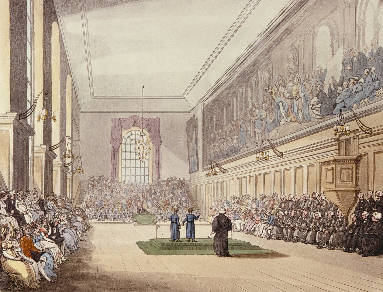 The Hall, Blue Coat School, fra "Ackermann