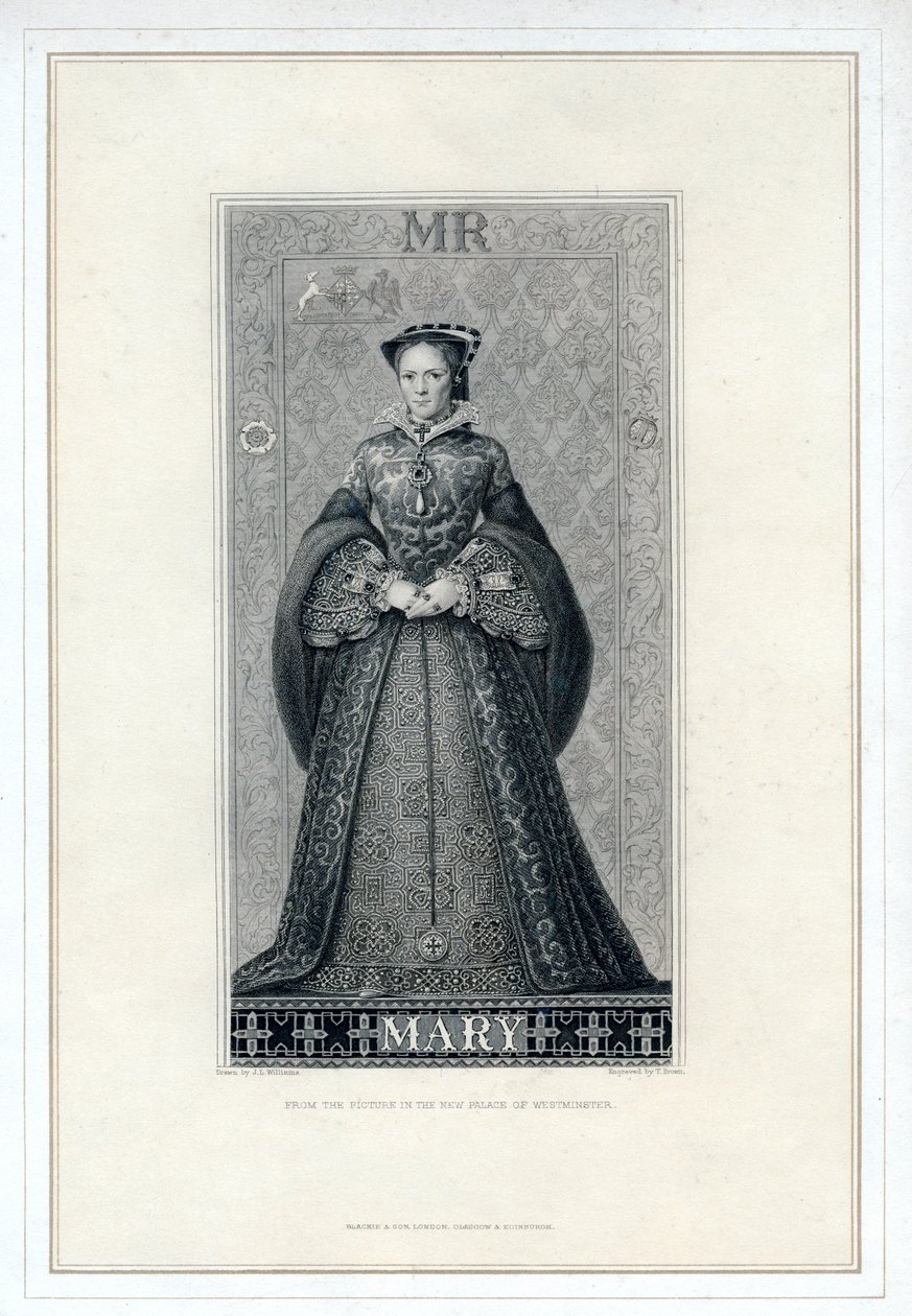 Dronning Mary I av England, 1800-tallet. av T. Brown