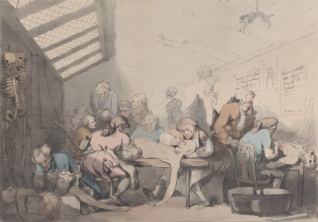 Dissekeringsrommet, ca. 1838. av T. C. Wilson