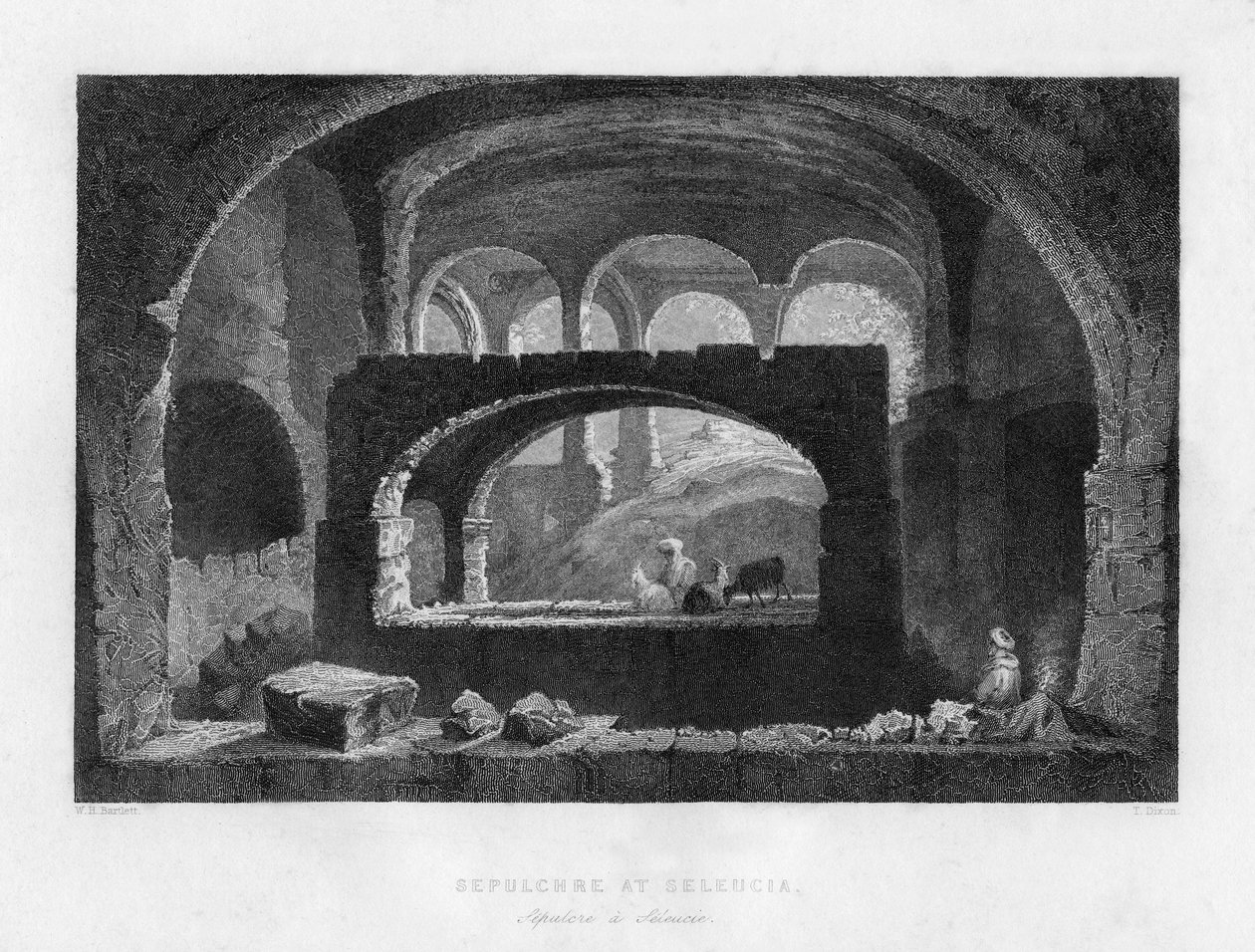 En grav i Seleucia, Mesopotamia, Irak, 1841 av T Dixon