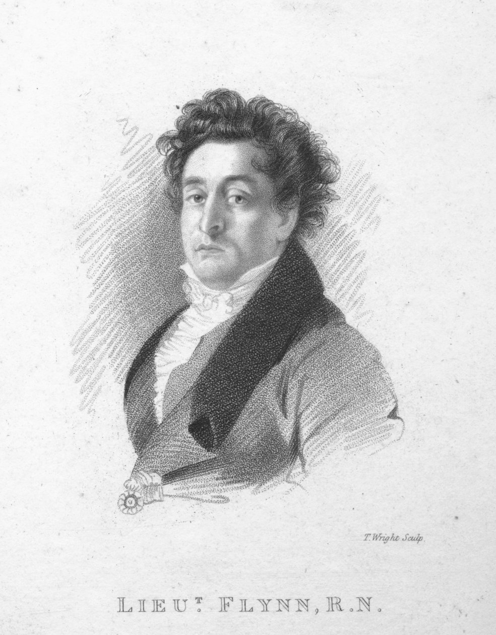 Løytnant Flynn, R.N., c1820. av T. Wright