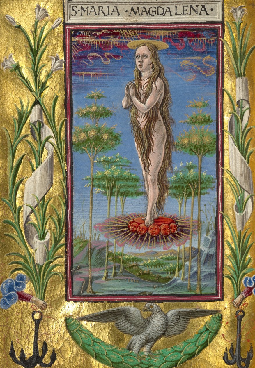 Mary Magdalene Borne Aloft av Taddeo Crivelli