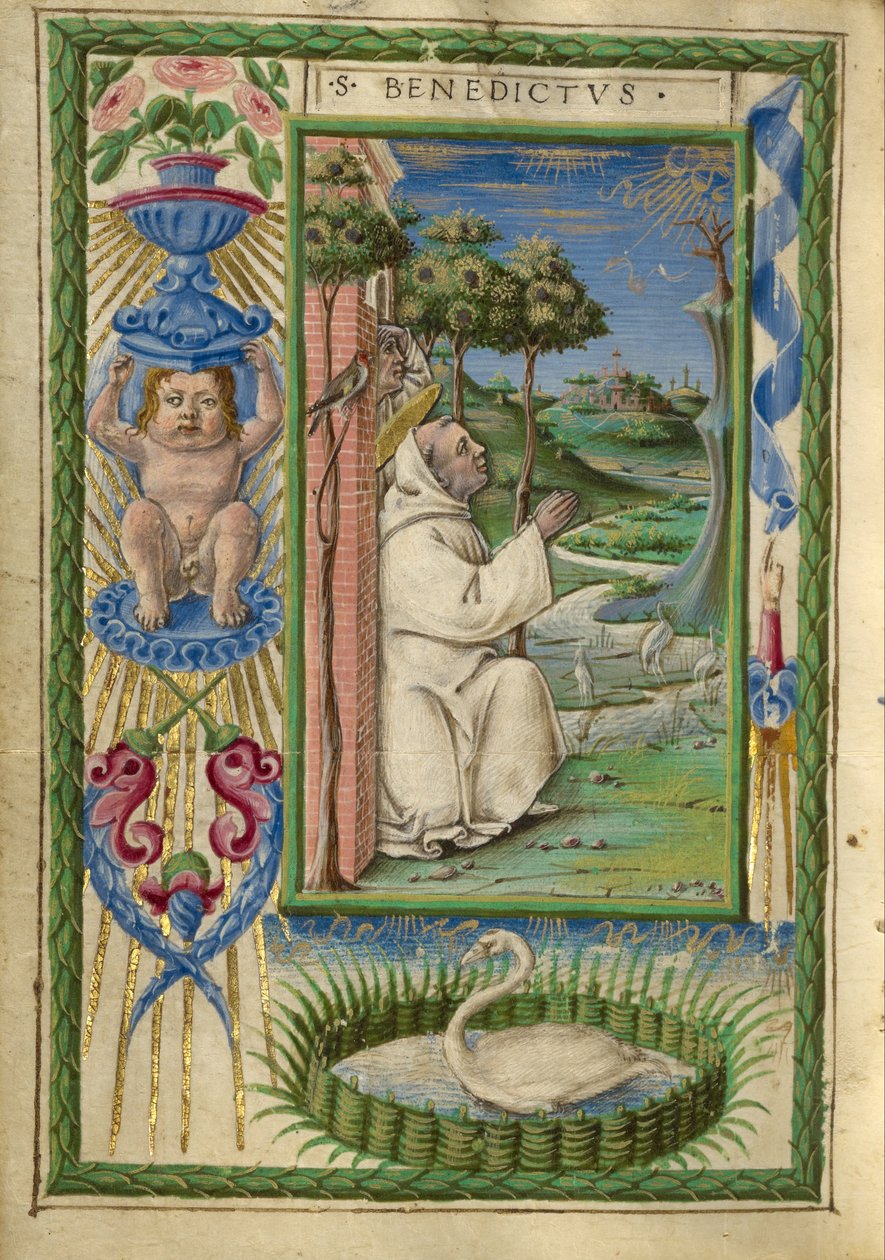 Saint Benedict i bønn av Taddeo Crivelli
