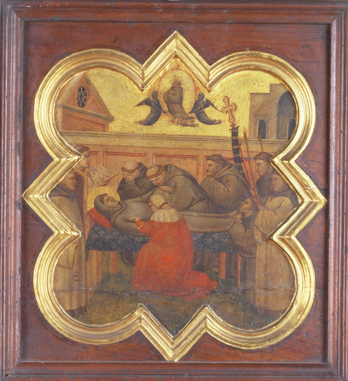 The Death of St. Francis (tempera på panel) av Taddeo Gaddi
