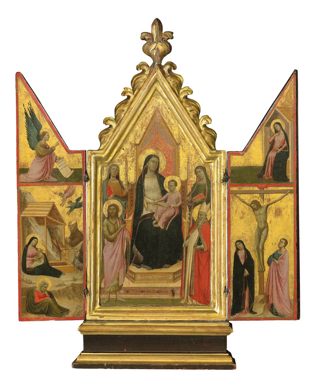 Triptych (tempera på gullslipt panel) av Taddeo Gaddi
