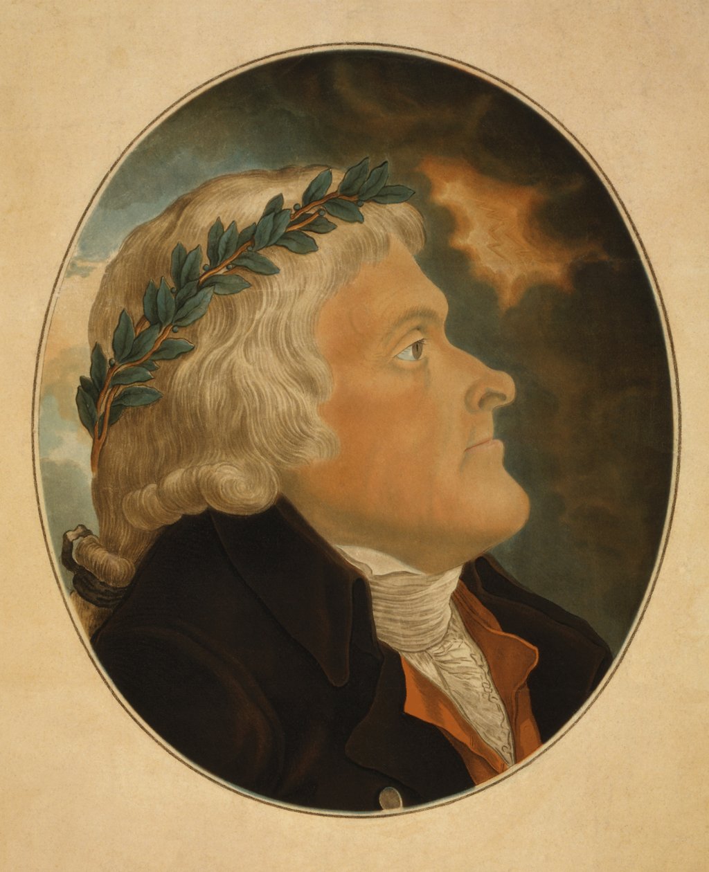 Thomas Jefferson, gravert av Michael Sokolnicki (1760-1816) (akvatint) av Tadeusz Kosciuszko