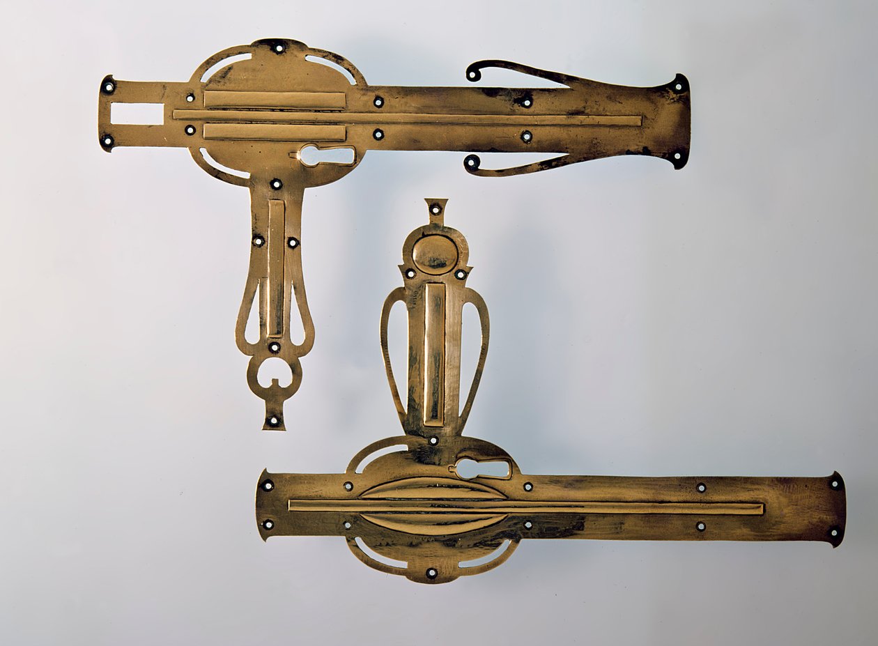 Dørhåndtak, 1898-99 (metall) av Talwin Morris