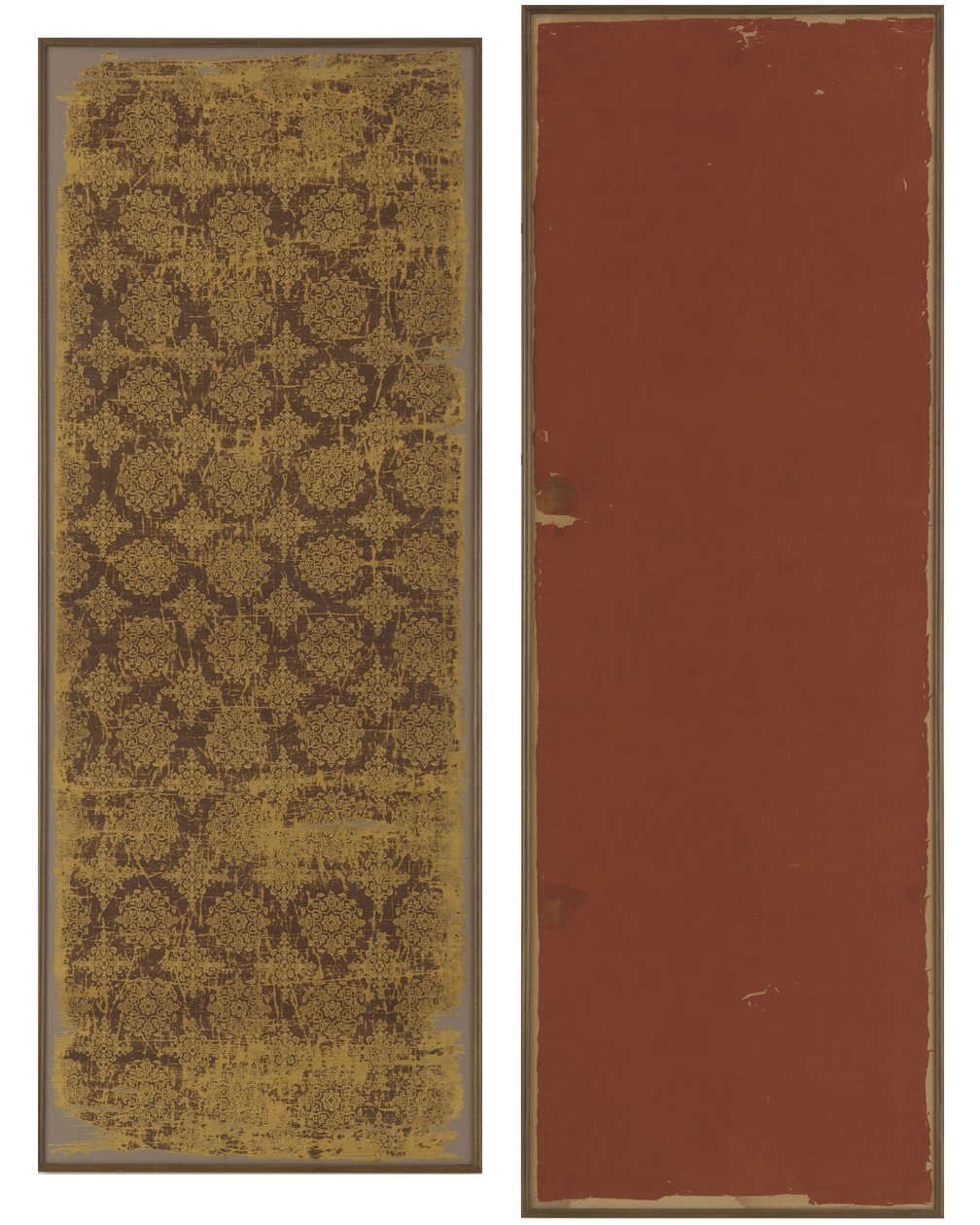 Brokadefragment (silke) av Tang Dynasty Chinese School