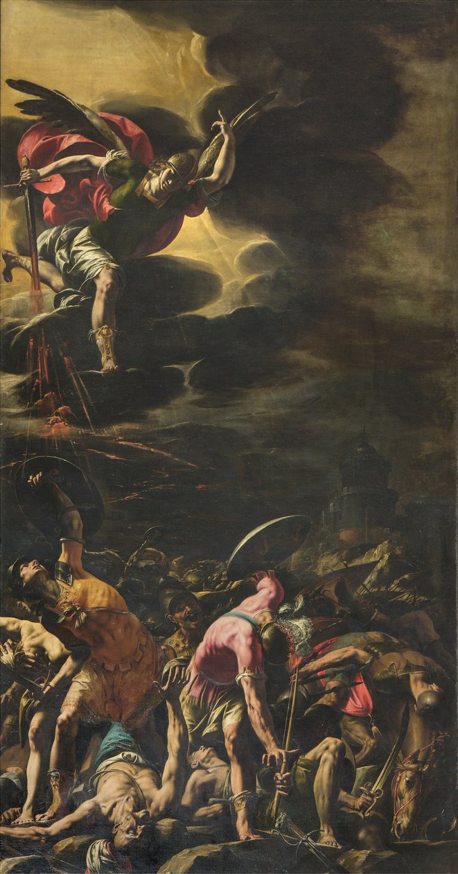 Slaget ved Sanherib av Tanzio da Varallo