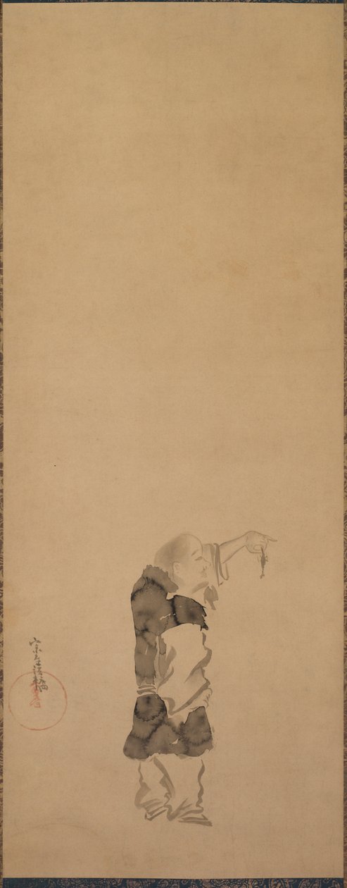Kenshu, munk med reker, ca. 1600-1640. av Tawaraya Sotatsu