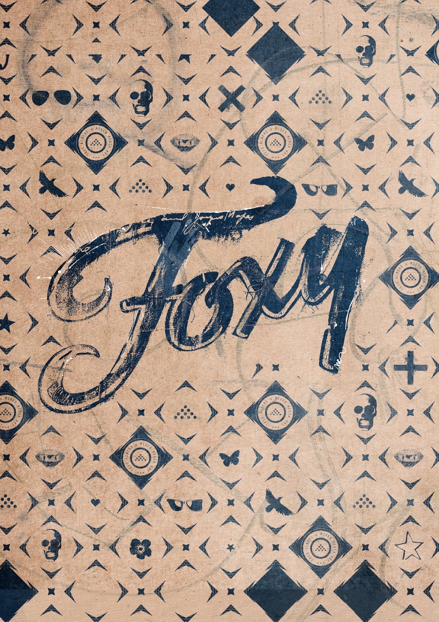 Foxy, 2016 (Collage på lerret) av Teis Albers