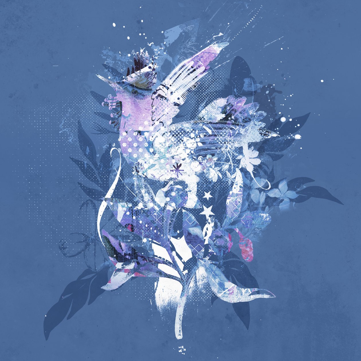 Freebirdy, 2015 (Collage på lerret) av Teis Albers