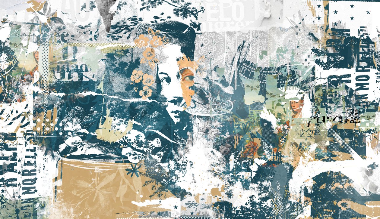 Magdalena, 2014 (Collage på lerret) av Teis Albers