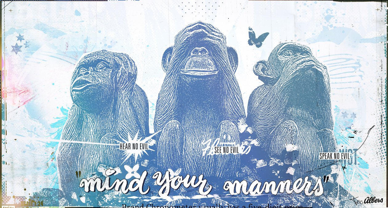Mind your Manners, 2017 (Collage on canvas) av Teis Albers