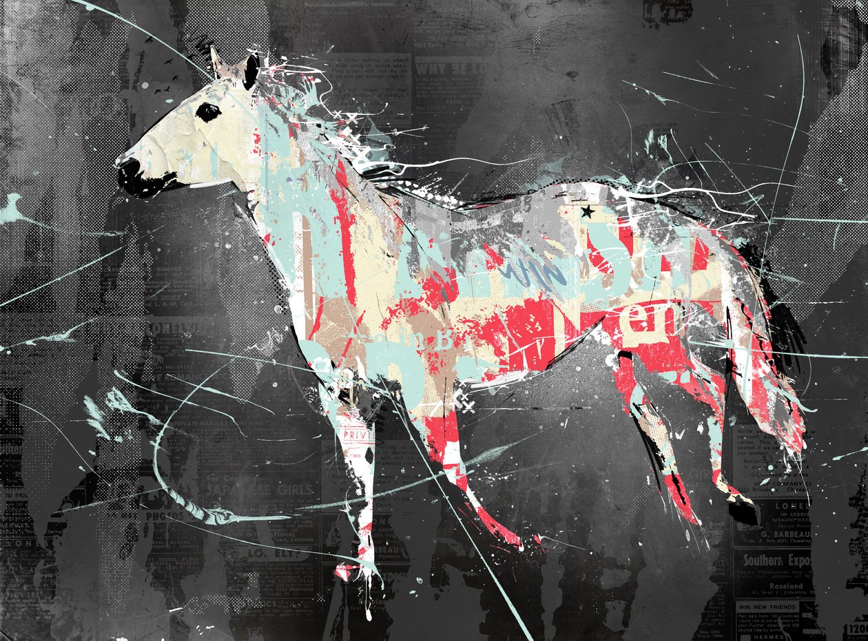 On the Run, 2016 (Collage på lerret) av Teis Albers