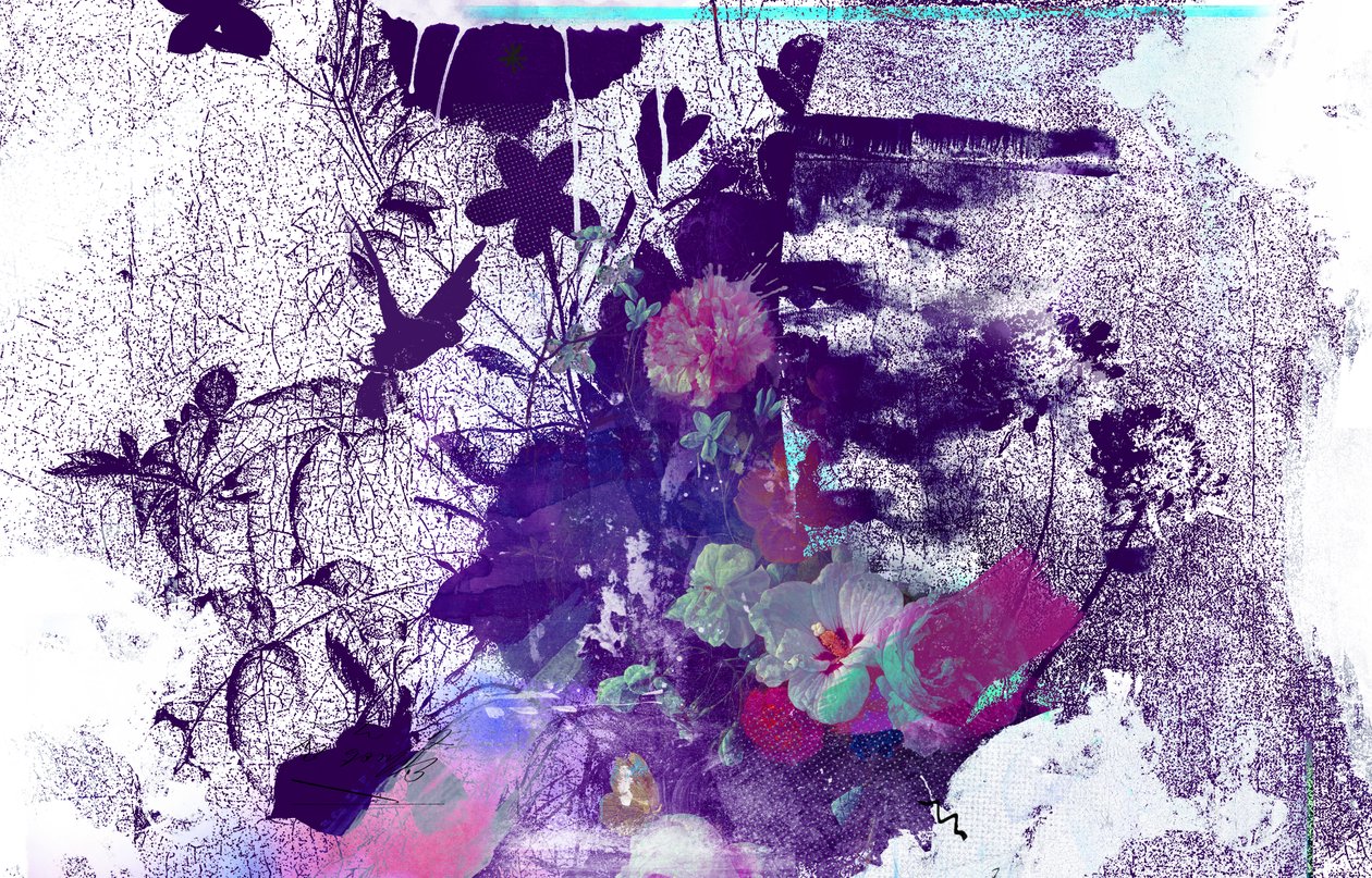 Tree Vein, 2016 (blandet media på lerret) av Teis Albers