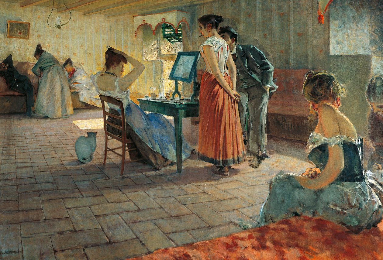 Morgentoalett av Telemaco Signorini