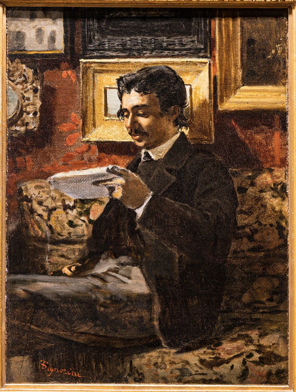 Lesende mann av Telemaco Signorini