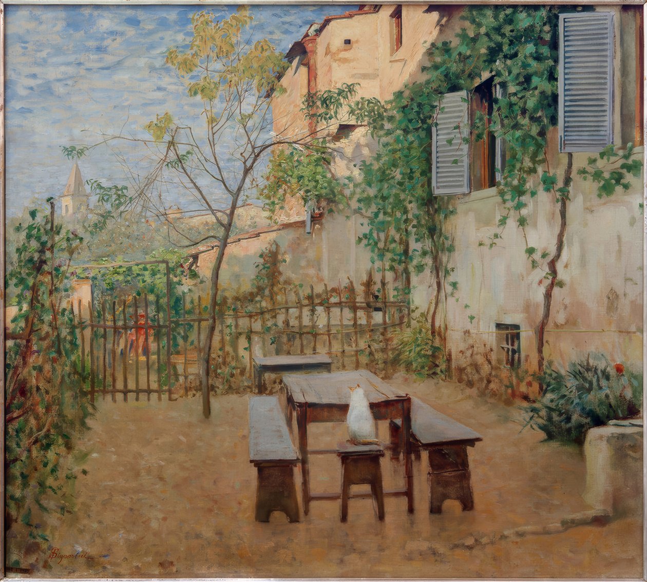 Septembermorgen i Settignano av Telemaco Signorini
