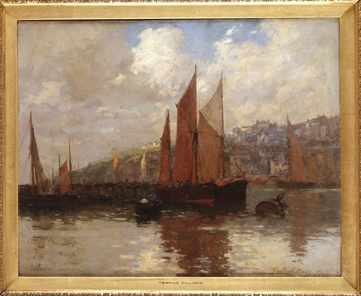 I Brixham Harbour, South Devon av Terrick Williams