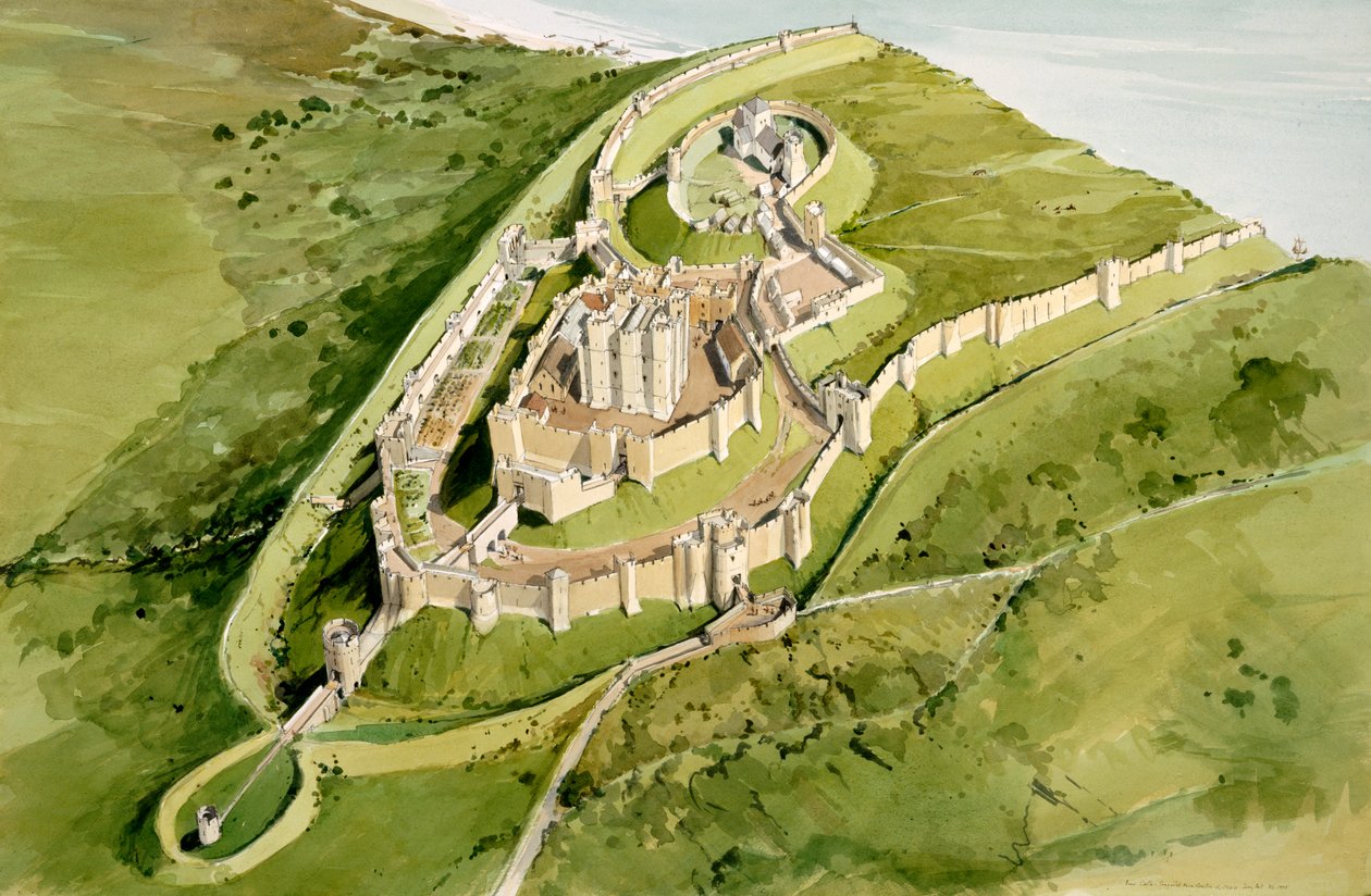 Dover Castle, c1300, c1990-2010 av Terry Ball